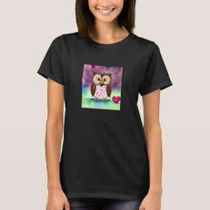 Valentine's Day Love Heart Owl Teddy Girlfriend Fi T-Shirt