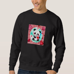 Valentine's Day Love Heart Panda Girlfriend Fiancé Sweatshirt