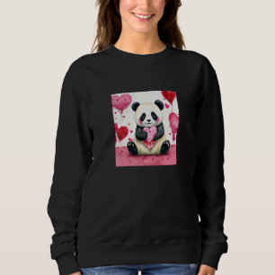 Valentine's Day Love Heart Panda Girlfriend Fiancé Sweatshirt