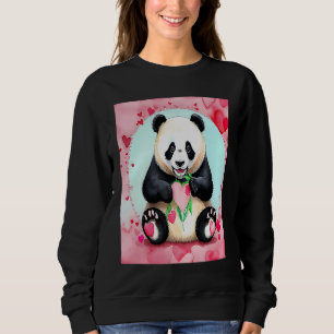 Valentine's Day Love Heart Panda Girlfriend Fiancé Sweatshirt