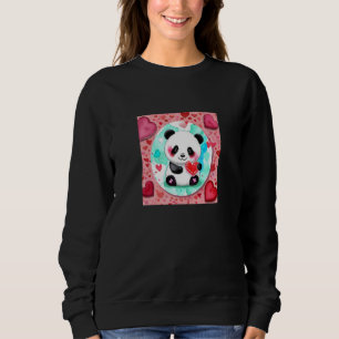 Valentine's Day Love Heart Panda Girlfriend Fiancé Sweatshirt
