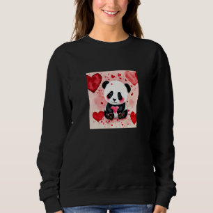 Valentine's Day Love Heart Panda Girlfriend Fiancé Sweatshirt