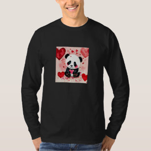 Valentine's Day Love Heart Panda Girlfriend Fiancé T-Shirt