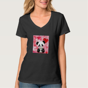 Valentine's Day Love Heart Panda Girlfriend Fiancé T-Shirt