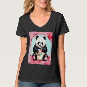 Valentine's Day Love Heart Panda Girlfriend Fiancé T-Shirt