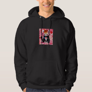 Valentine's Day Love Heart Red Panda Girlfriend Fi Hoodie