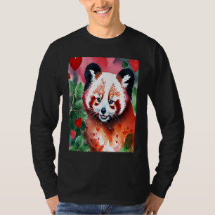 Valentine's Day Love Heart Red Panda Girlfriend Fi T-Shirt