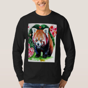 Valentine's Day Love Heart Red Panda Girlfriend Fi T-Shirt