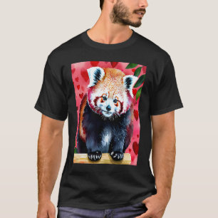 Valentine's Day Love Heart Red Panda Girlfriend Fi T-Shirt