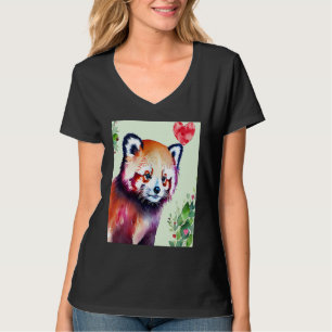 Valentine's Day Love Heart Red Panda Girlfriend Fi T-Shirt