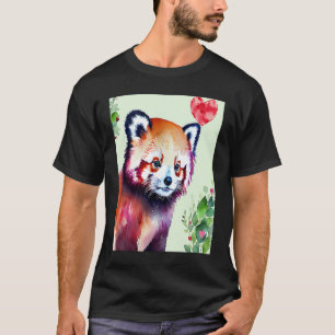 Valentine's Day Love Heart Red Panda Girlfriend Fi T-Shirt