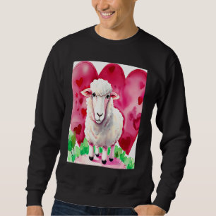 Valentine's Day Love Heart Sheep Girlfriend Fiancé Sweatshirt