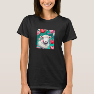 Valentine's Day Love Heart Sheep Girlfriend Fiancé T-Shirt