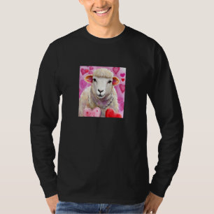Valentine's Day Love Heart Sheep Girlfriend Fiancé T-Shirt