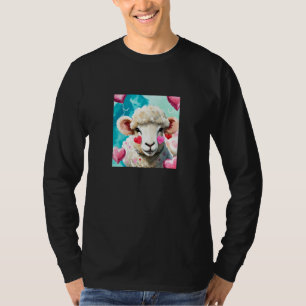 Valentine's Day Love Heart Sheep Girlfriend Fiancé T-Shirt