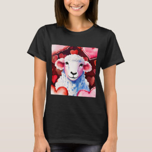 Valentine's Day Love Heart Sheep Girlfriend Fiancé T-Shirt