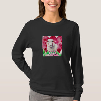 Valentine's Day Love Heart Sheep Girlfriend Fiancé T-Shirt