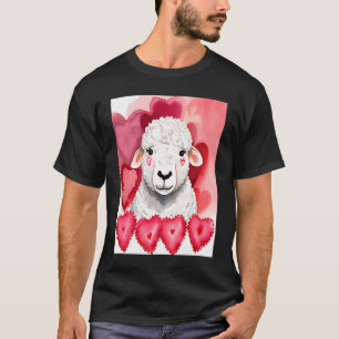 Valentine's Day Love Heart Sheep Girlfriend Fiancé T-Shirt