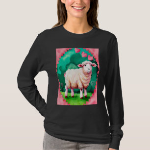 Valentine's Day Love Heart Sheep Girlfriend Fiancé T-Shirt