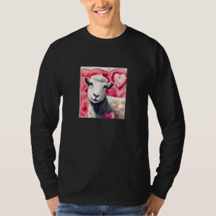 Valentine's Day Love Heart Sheep Girlfriend Fiancé T-Shirt