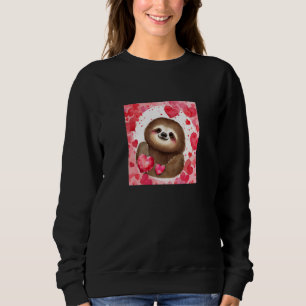 Valentine's Day Love Heart Sloth Girlfriend Fiancé Sweatshirt