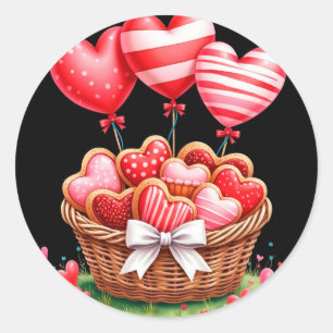 Valentine's Day Love & Hearts Collection ❤️ Classic Round Sticker