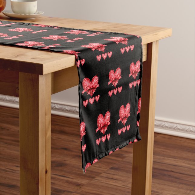 Valentine's Day Love & Hearts Collection ❤️ Short Table Runner (In Situ)