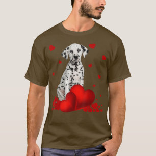 Valentines Day Love Hearts Dalmatian Dog Puppy Lov T-Shirt