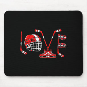 Valentines Day Love Ice Hockey Items Men Boys Kids Mouse Pad