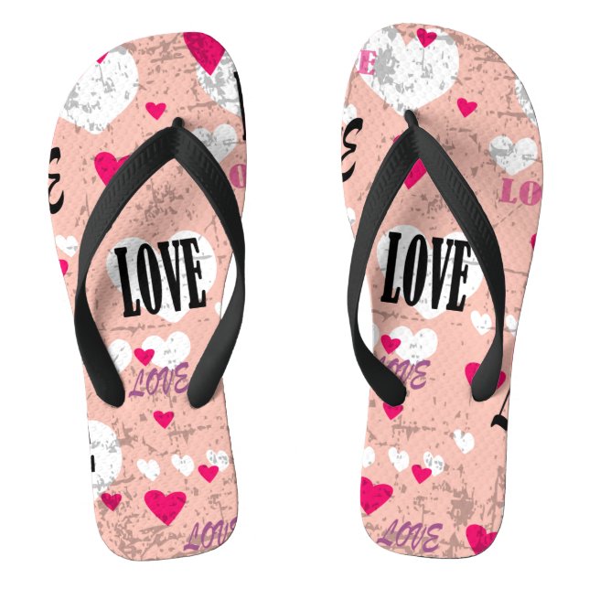 Valentine's Day Love Jandals (Footbed)
