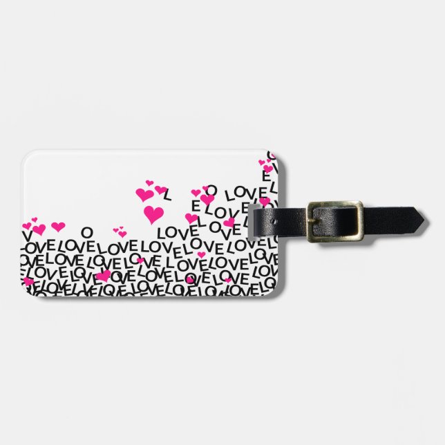 Valentine's Day Love Luggage Tag (Front Horizontal)