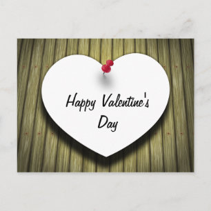 Valentine's Day Love Message Heart Holiday Postcar