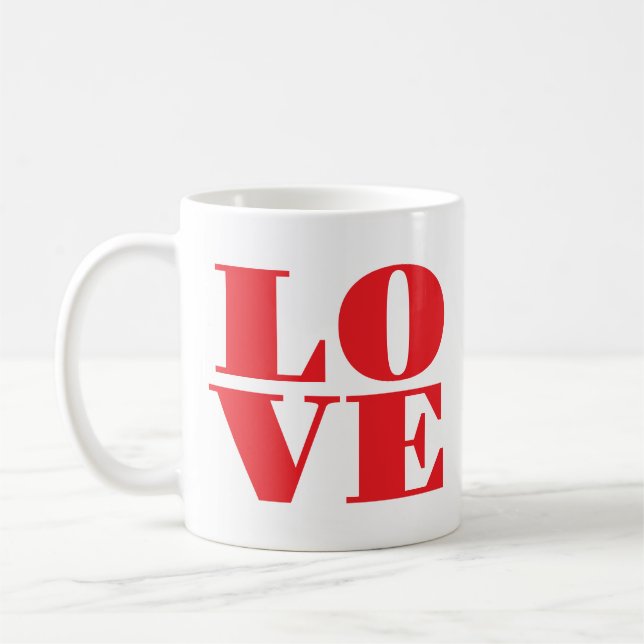 Valentine's Day LOVE Photo  Coffee Mug (Left)