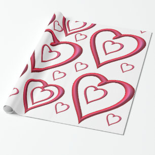 valentines day love pink gift wrapping paper