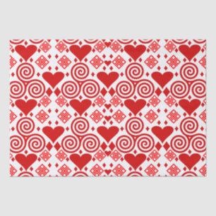 Valentine's Day Love Pink, Red and White Pattern Tissue Paper