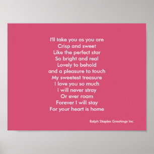 Valentine's day love poem poster