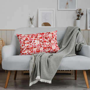 Valentines Day Love Red Hearts Decorative Cushion