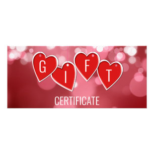Valentine's Day Love Red Hearts Gift Card
