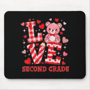 Valentine's Day Love Second Grade Teacher Mouse Pad