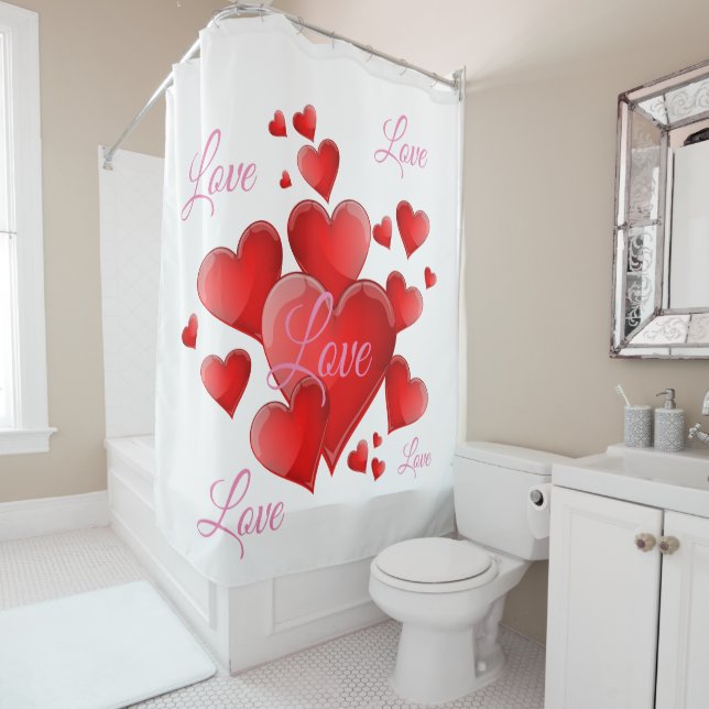 Valentine's Day Love Shower Curtain (In Situ)