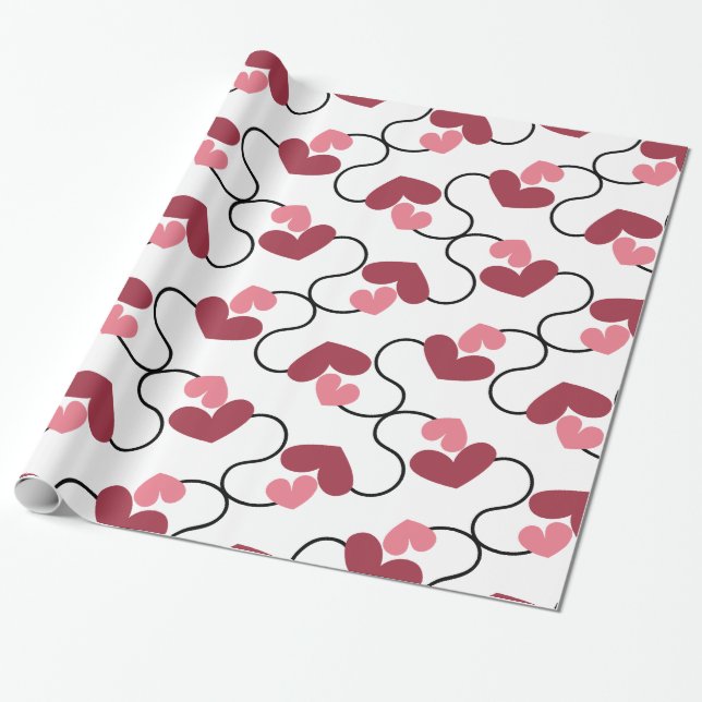 valentines day love wrapping paper (Unrolled)