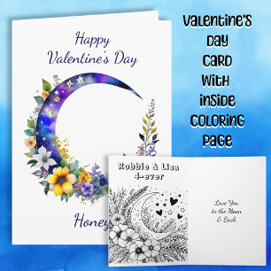 Valentine's Day   Love You to the Moon Card