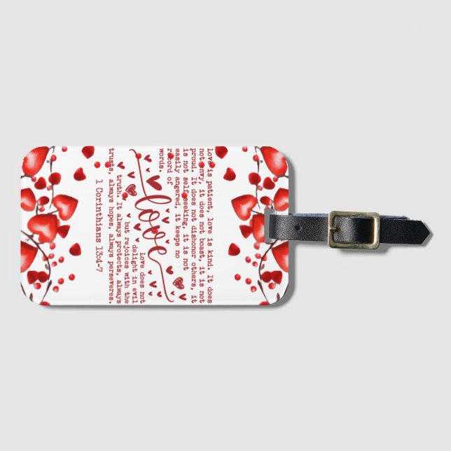 Valentine's day  luggage tag (Front Horizontal)