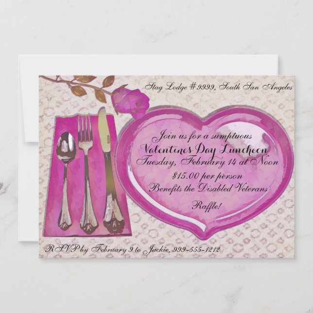 Valentine's Day Luncheon Invitation (Front)