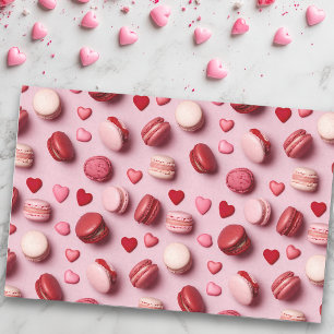Valentine's Day Macaron Cookie Hearts  Tissue Paper