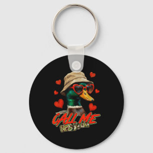 Valentine's Day Mallard Duck Hunting Hunter Camo C Key Ring