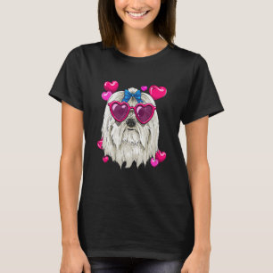 Valentines Day Maltese Heart Couples Maltese Dog T-Shirt
