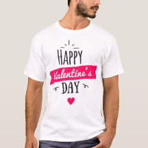 Valentine's Day men white T-shirt