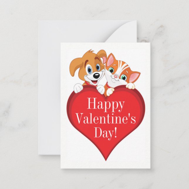 Valentine's Day Mini Cards on Business Cards (Front)
