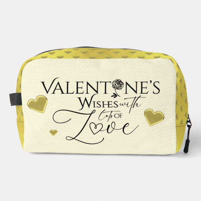 Valentine's day Minimalist Lettering Dopp Kit (Front)